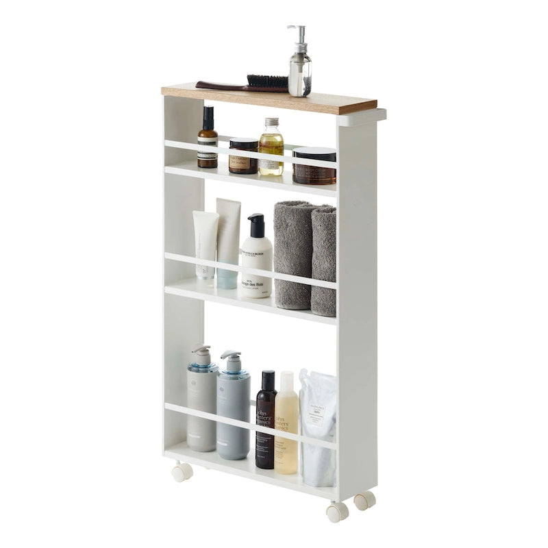 Schlanker Aufbewahrungswagen Stahl 47,5x13x80,5 cm Hält 12 kg