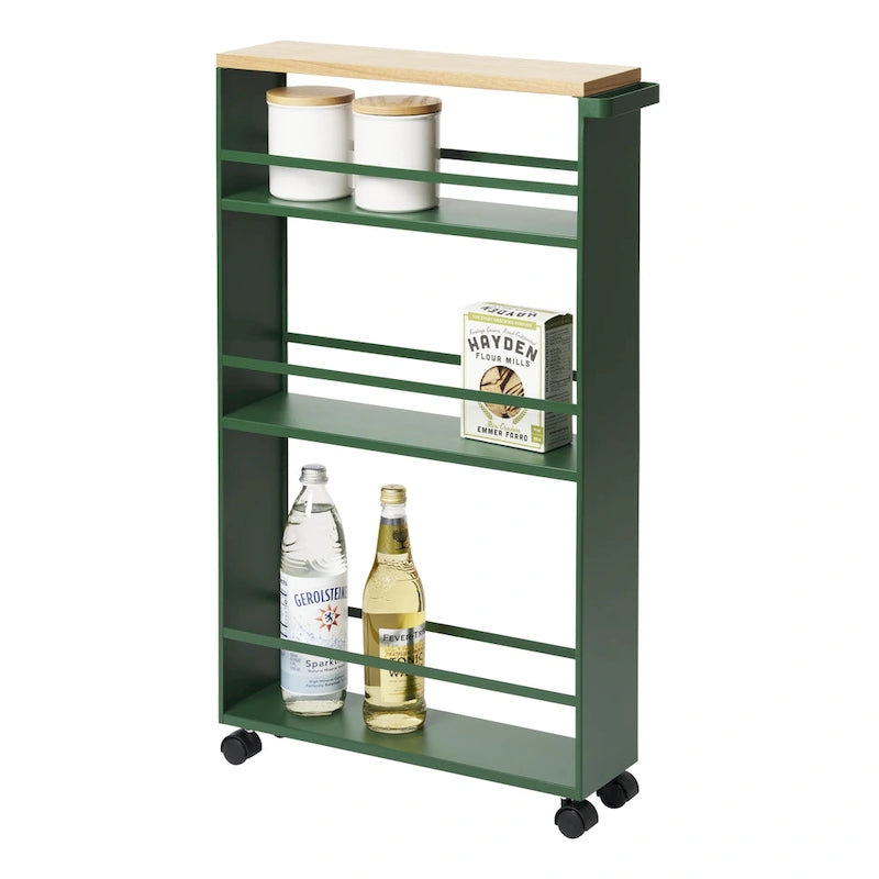 Schlanker Aufbewahrungswagen Stahl 47,5x13x80,5 cm Hält 12 kg