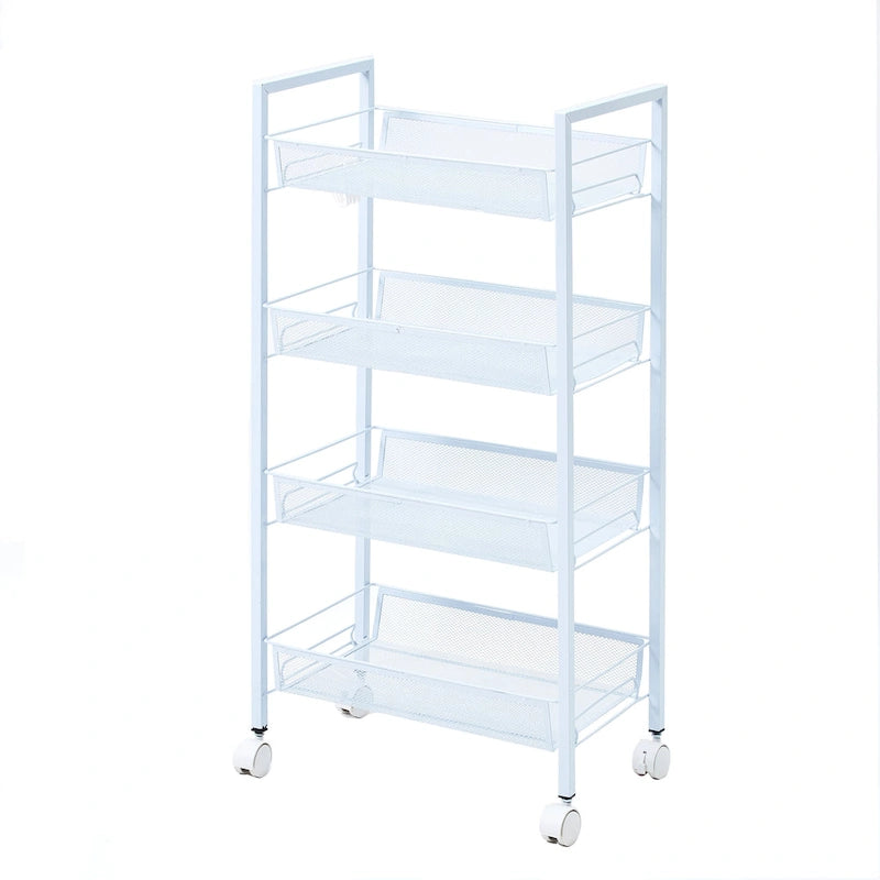 Rollbarer Organizer- und Ablagewagen mit 4 Etagen, 44,2 x 26 x 84,5 cm