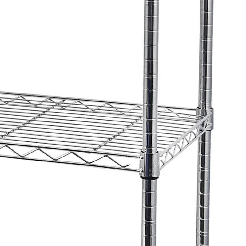 5-stöckiges NSF-zertifiziertes Stahlregal mit Rollen 150x45x180 cm