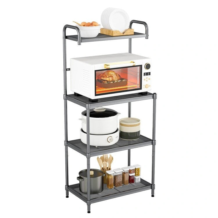 4-stöckiges Küchenregal – Bäckerregal-Organizer 59,7 x 34,3 x 135,9 cm