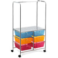 6-Schubladen-Rollwagen mit Aufhängestange 63,5x36,8x111,8 cm