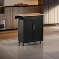 Kücheninsel-Servierwagen mit Schublade und Gummiholzplatte