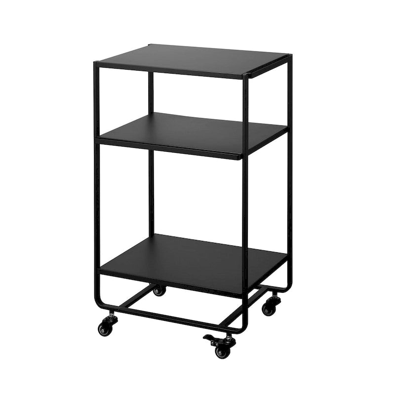 Rollbarer Mehrzweckwagen Stahl mit Rädern und Haken 49x38x81,5 cm